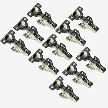 Elysian 10Pack Full Overlay SoftClose Face Frame Hinge ClipOn Design for Kitchen Cabinet Doors