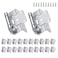 Donanim 12 Overlay Partial Wrap Around Cabinet Hinges 10 Pairs20 Pcs Self Closing Brushed Nickel Cabinet Door Hinges for Face Frame Kitchen Cabinet Hinges