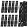 High-PQ 12PCS 6Inch Black Continuous Piano Hinges 12 Open Width Heavy Duty Piano Hinge with Holes 304 Stainless Steel 004 Folding Hinges for Storage Boxes Cabinets Door Piano