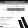 High-PQ 12PCS 6Inch Black Continuous Piano Hinges 12 Open Width Heavy Duty Piano Hinge with Holes 304 Stainless Steel 004 Folding Hinges for Storage Boxes Cabinets Door Piano