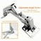 Bellairis 175 Heavy Duty Cabinet Hinges 2 Pair WideOpening Concealed Hydraulic Hinges for Trap Doors Thick Panels Garage Cabinets Soft Close Adjustable Frameless Hinge Set with Screws Storage Case