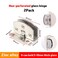 senylanhxy 2 Pcs Glass Doors Hinge Cupboard Showcase Wine Cabinet Clamp Gate Hinges Without Drilling Large