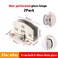 senylanhxy 2 Pcs Glass Doors Hinge Cupboard Showcase Wine Cabinet Clamp Gate Hinges Without Drilling Large