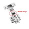 Lethend 2pcs 35mm Middle Hinge Face Frame Mounting Concealed Hinges Kitchen Cabinet Door Hinges Damper Cupboard Closet Door Hardware Furniture Accessories with Screw