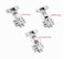 Lethend 2pcs 35mm Middle Hinge Face Frame Mounting Concealed Hinges Kitchen Cabinet Door Hinges Damper Cupboard Closet Door Hardware Furniture Accessories with Screw