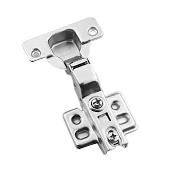 Lethend 2pcs 35mm Middle Hinge Face Frame Mounting Concealed Hinges Kitchen Cabinet Door Hinges Damper Cupboard Closet Door Hardware Furniture Accessories with Screw