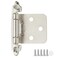Ravinte Decor 4 Pack 2 Pair Brushed Nickel Cabinet Hinges 12 inch Overlay SemiConcealed Hinges Self Closing Door Hardware with Door Bumper Silver Face Mount Hardware
