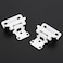 Ravinte Decor 4 Pack 2 Pair White Cabinet Hinges 12 inch Overlay Partial Wrap Around Door Hinges for Face Frame Self Closing White Face Mount Cupboard Hardware