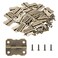 PGMJ 40 Pieces Mini Hinges for Crafts Bronze Engraving Design Replacement Cabinet Hinges Jewelry Box Hinges for Antique Wooden Cases Toolbox Jewelry Boxes Cabinets Gift Boxes Wine Boxes