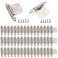 Taokyid 50 Pack Cabinet Door Hinges 12 Inch Self Closing Overlay Hinges for Face Frame Kitchen and Bathroom with Easy Installation Satin Nickel25 Pairs