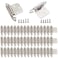 Taokyid 50 Pack Cabinet Door Hinges 12 Inch Self Closing Overlay Hinges for Face Frame Kitchen and Bathroom with Easy Installation Satin Nickel25 Pairs