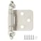 Ravinte Decor 8 Pack 4 Pair Brushed Nickel Cabinet Hinges 12 inch Overlay Kitchen Cabinet Hinges SemiConcealed Hinges Self Closing Cabinet Door Hinges with Door Bumper Silver Face Mount Cabinet Hardwa