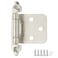 Ravinte Decor 8 Pack 4 Pair Brushed Nickel Cabinet Hinges 12 inch Overlay Kitchen Cabinet Hinges SemiConcealed Hinges Self Closing Cabinet Door Hinges with Door Bumper Silver Face Mount Cabinet Hardwa