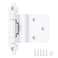 Ravinte Decor 8 Pack 4 Pair White Cabinet Hinges 38 inch Inset Kitchen Cabinet Hinges SemiConcealed Hinges Self Closing Cabinet Door Hinges with Door Bumper Flush Face Mount Cupboard Hardware