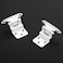 Ravinte Decor 8 Pack 4 Pair White Cabinet Hinges 38 inch Inset Kitchen Cabinet Hinges SemiConcealed Hinges Self Closing Cabinet Door Hinges with Door Bumper Flush Face Mount Cupboard Hardware