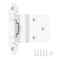 Ravinte Decor 8 Pack 4 Pair White Cabinet Hinges 38 inch Inset Kitchen Cabinet Hinges SemiConcealed Hinges Self Closing Cabinet Door Hinges with Door Bumper Flush Face Mount Cupboard Hardware