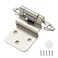 Ravinte Hardware 8 Pack 4 Pairs 38 Inch Insert Kitchen Cabinet Hinges Satin Nickel Self Closing Hinges for Kitchen Cabinet Doors SemiConcealed Cupboard Hardware Face Mount Hardware Silver