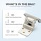 Ravinte Hardware 8 Pack 4 Pairs 38 Inch Insert Kitchen Cabinet Hinges Satin Nickel Self Closing Hinges for Kitchen Cabinet Doors SemiConcealed Cupboard Hardware Face Mount Hardware Silver