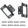FDXGYH 8 Pack NonMortise Door Hinges Heavy Duty Bifold Butt Cabinet with Mounting Screws for Windows Cupboard etc Furniture 2x09Black