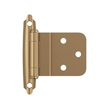 Amerock BPR3428CZ Cabinet Hinge 38 inch 10mm Inset Self Closing Face Mount Champagne Bronze Kitchen Cabinet Door Hinge 1 Pair2 Pack Functional Hardware