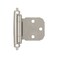 Amerock BPR7629G10 Face Frame Cabinet Hinge Variable Overlay Self Closing Face Mount Satin Nickel Kitchen Cabinet Door Hinge 1 PairPack Functional Hardware