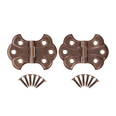 UNIQANTIQ HARDWARE Antique Copper Butterfly Hinges 2 x 1716 Pack of 2 Surface Mount Hinges for Cabinet Doors and Boxes UA262HAC 1