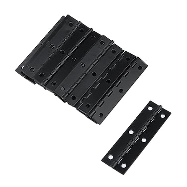 Antrader 29 x 09 Long Folding Hinges Cabinet Gate Closet Door Hinge Home Furniture Hardware with Mounting Screws Black Pack of 12