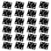Antrader Retro Butt Hinges 24 PCS Black Folding Butt Hinges Home Furniture Hardware Door Hinge for Woodworking Projects with Mounting Screws