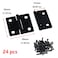 Antrader Retro Butt Hinges 24 PCS Black Folding Butt Hinges Home Furniture Hardware Door Hinge for Woodworking Projects with Mounting Screws