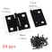 Antrader Retro Butt Hinges 24 PCS Black Folding Butt Hinges Home Furniture Hardware Door Hinge for Woodworking Projects with Mounting Screws