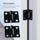 Antrader Retro Butt Hinges 24 PCS Black Folding Butt Hinges Home Furniture Hardware Door Hinge for Woodworking Projects with Mounting Screws