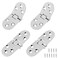 Auvotuis 4Pcs Heavy Duty Folding Table Hinges Silver Sewing Machine Flip Top Hinge Zinc Alloy Butler Tray Hinge with Mounting Screws for Drop Front Desk Drawer Doors 31 x 118inch