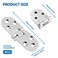 Auvotuis 4Pcs Heavy Duty Folding Table Hinges Silver Sewing Machine Flip Top Hinge Zinc Alloy Butler Tray Hinge with Mounting Screws for Drop Front Desk Drawer Doors 31 x 118inch