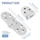 Auvotuis 4Pcs Heavy Duty Folding Table Hinges Silver Sewing Machine Flip Top Hinge Zinc Alloy Butler Tray Hinge with Mounting Screws for Drop Front Desk Drawer Doors 31 x 118inch
