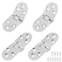 Auvotuis 4Pcs Heavy Duty Folding Table Hinges Silver Sewing Machine Flip Top Hinge Zinc Alloy Butler Tray Hinge with Mounting Screws for Drop Front Desk Drawer Doors 31 x 118inch