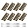 Auvotuis 8Pcs 3Inch Bronze NonMortise Door Hinges Antique Iron Flat Cabinet Hinges for Wardrobe