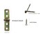 AUXBC 20pc Mini Hinges 270 Folding Hinges for Wooden Box Crafts Wine Box 24x05 Brass