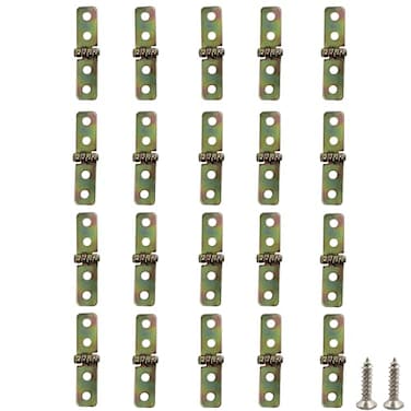 AUXBC 20pc Mini Hinges 270 Folding Hinges for Wooden Box Crafts Wine Box 24x05 Brass