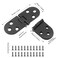 AUXBC Heavy Duty Folding Table Hinges31 x 115inch Zinc Alloy Table Folding Flip Top Hinge 180 Degree Round Edge Butler Tray Hinge Black4Pcs