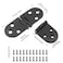 AUXBC Heavy Duty Folding Table Hinges31 x 115inch Zinc Alloy Table Folding Flip Top Hinge 180 Degree Round Edge Butler Tray Hinge Black4Pcs