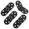 AUXBC Heavy Duty Folding Table Hinges31 x 115inch Zinc Alloy Table Folding Flip Top Hinge 180 Degree Round Edge Butler Tray Hinge Black4Pcs