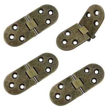 AUXBC Heavy Duty Folding Table Hinges31 x 115inch Zinc Alloy Table Folding Flip Top Hinge 180 Degree Round Edge Butler Tray Hinge Bronze4Pcs