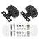 AWEN 2 pcs Glass Doors Hinge Cupboard Showcase Wine Cabinet Clamp Ambry Gate Hinges Replacement Parts Black