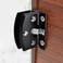 AWEN 2 pcs Glass Doors Hinge Cupboard Showcase Wine Cabinet Clamp Ambry Gate Hinges Replacement Parts Black