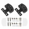 AWEN 2 pcs Glass Doors Hinge Cupboard Showcase Wine Cabinet Clamp Ambry Gate Hinges Replacement Parts Black