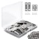 BangShou Jewelry Box Hinges 60Pcs Small Hinges for Crafts Wooden Box Decorative Stainless Steel Tiny with 260 Pieces Screws Silver