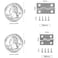 BangShou Jewelry Box Hinges 60Pcs Small Hinges for Crafts Wooden Box Decorative Stainless Steel Tiny with 260 Pieces Screws Silver