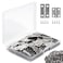 BangShou Jewelry Box Hinges 60Pcs Small Hinges for Crafts Wooden Box Decorative Stainless Steel Tiny with 260 Pieces Screws Silver
