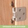 Barcaloo Self Closing Cabinet Hinges Satin Nickel 20 Pack Variable Overlay Flush Kitchen Cabinet Door Hinge Hardware