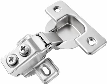 Berta 4 Pack 58 Overlay Hinges 45mm Stainless Steel Quiet 3D Soft Close Concealed for Face Frame Door Frameless Door 105 Open Angle Kitchen Replacement Self Closing Hidden Satin Nickel